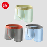 MiiOW 3Pcs Summer Ice Silk Men Panties Breathable Mesh Mens Underpants Antibacterial Man Boxershorts Cool Seamless Men Underwear