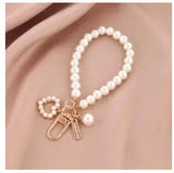 ZAKOL Shiny Pearl Shell Keychain Cute Pendant For Women Girls Bag Backpack Car Key Phone Charm Accessory