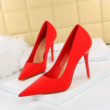 BIGTREE Shoes Satin Women Pumps 2025 New Purple High Heels Fashion Women Shoes Stiletto Luxury Noble Party Shoes Women Heels