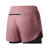 Men Quick Dry Double Layer Fitness Running Shorts