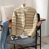 2026 New Arrivals Autumn Winter Warm Women White Duck Down Slim Jackets Female Fashion Ultra Lightweight Packable Puffer Coats