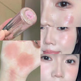 Peach Pink Plush Brush Liquid Blush Cheek Cream Smooth Long Lasting Velvet Matte Nude Apricot Orange Blusher Easy To Wear