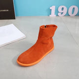 Autumn Women Shoes Fashion Casual Suede Ankle Boots Female Brown Chelsea Fashion student boots