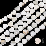 Natural Shell Beads Mother of Pearl Love Star Oval Round Flat Loose Spacer Beads for Jewelry Making DIY Charm Bracelet Necklace