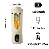 New Portable Juice Maker Blender for Shakes Smoothie 580ML Durable Juicer Steel Blades 2 in 1 Blender Bottle Smoothie Extractor
