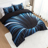 3pcs Duvet Cover Set  blue and Black 3D Bedding Cover, Men Women Adults Bedroom Decor Comfortable and soft fabric no pillow core