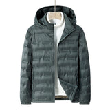 Men Winter New Down Jacket Men Hooded Waterproof Windproof Puffer Jacket Detachable Hat Coat Casual Lightweight Down Jacket Male