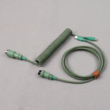 Mechanical Keyboard Type C to C End Coiled Cables with Detachable Aviator Connector Gaming Keyboard Wire
