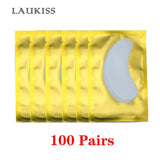 25/50/100Pairs Eye Patches Under Eyelash Pads for Building Paper Patches Lint Free Stickers for False Eyelashes LAUKISS