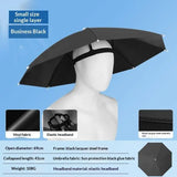 Foldable Head Umbrella Hat Windproof Fishing Head Wearing Sunshade Rain Gear Outdoor Portable Umbrella Camping Beach Head Hats
