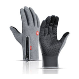 Winter Cycling Gloves Men Women Motorcycle Fleece Sport Zipper Autumn Touch Screen Warm Water-Repellent Windproof Non-slip Glove
