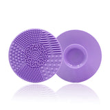 Silicone Makeup Brush Cleaner Folding Powder Puff Cleaning Bowl Eyeshadow Brushes Washing Soft Mat Beauty Tools Scrubber Box