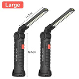 Portable COB LED Work Light USB Rechargeable LED Flashlight Inspection Lamp With Magnetic Hook Power Bank 18650 Battery Torch