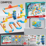 Lifting Style Magnetic Track Car Anti-Gravity Toy Assembly Lift Elevator DIY New Suspension Rail Train Educational Toys For Kids