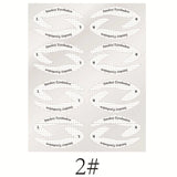 4 Sheets Quick Stencils Eyeliner Eye Makeup Shaping Auxiliary Stickers Eyeshadow Eyebrows Styling Drawing Template Guide Card