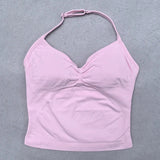 Adjustable Open Back Yoga Top Moisture Wicking Gym Tank