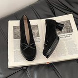 Women's High Heels 2025 Spring Autumn New Vintage Fashion Bow Knot Party Chunky Heels Outdoor Non Slip Luxury Mary Jane Shoes