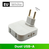 180° Rotatable Travel EU Extension Socket 3-in-1 Universal Power Converter European Standard Wireless Outlet Adapter 250V 2500W
