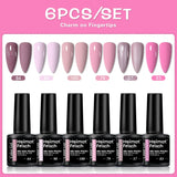 Color Block Series | Glossy Nails 0.24 oz Trendy Candy Foam Gel Semi-Permanent Nail Art Drip LED Nail Salon DIY Nail Art Gel Sea
