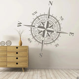 Customizable Compass Rose Wall or Ceiling Decal, Add Your Own Coordinates, Town, State or Family Name Nautical Home Decor AB37
