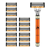 6-layer razor blade, men's stainless steel blade, classic water washed razor, sharp blade for clean shaving