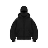 Men and Women Balaclava Y2K Gothic Harajuku Spring Autumn Winter New Item Double Hooded Sweatshirt Men Hooded Mask Zipper Jacket