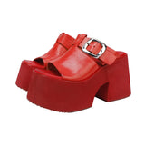 GKTINOO 2026 Summer New Genuine Leather Thick Soled Height Increasing Slippers Fashionable Women's Super High Heels Sandals