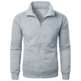 Men's casual sports zipper stand up collar jacket, men's solid color top