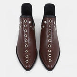 Women's Ankle Boots Autumn New Versatile Pointed Rivet Personalized Short Boots for Women Plus Size43