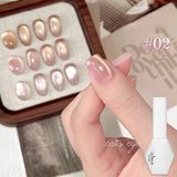 SHAKA 1-16pcs Flash Pure Lust Golden Light Heroine Cat Eye Gel Nail Polish Whitening Ice Transparent Autumn High-end Nail Art