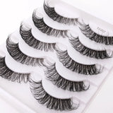 Yiernuo 1/5 Pairs Long Transparent Band Vegan Eyelash D Curl Russian Eyelashes Clear Band Lashes Invisible Band Lashes