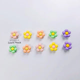 10PCS Fashion Shoe Charms Set Accessories Hole Shoe Buckle 5 Petal Flower DIY 3D Shoes Decorations for Bogg Bag Gift