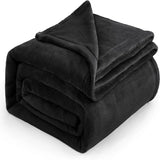 Fleece Blanket Queen Blanket Black - Bed Blanket Soft Lightweight Plush Fuzzy Cozy Luxury Microfiber