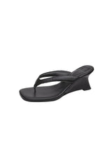 Designer Brand Wedge Heel Slipper Slides Women Clip Toe Flip Flops Narrow Sandals Shoes Casual Female Slipper Sandalia Mujer