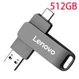 Lenovo USB3.2 USB Flash Drive 512GB OTG Pen Drive High Speed Type-C Flash Disk Real Capacity Metal Pendrive For Phone Computer