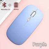 Bluetooth 5.0 Wireless Mouse Ultra Slim Portable Silent Ergonomic for Laptop Tablet PC MacBook Phone Adjustable DPI Ergonomic