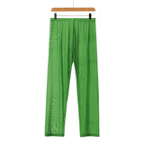 Men's Sleep Bottoms Transparent Mesh Breathable Pajamas for Men Sleepwear Leggings