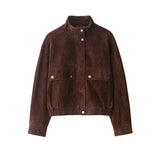 Women's Autumn Jackets 2025 New Fashion Big Pocket Elegant Women's Slim Warm Jackets Autumn Street Chic Young Student Coats