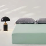3pcs Set 100% Mulberry Silk Bed Sheet Set with 1pc Fitted Sheet and 2pcs Pillowcase Mattress Cover for Double King Queen Size