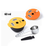 60/180200/220ML Reusable Coffee Capsule Pods for BOSCH-s Machine Tassimo Refillable Filter Pod Silicone Lid Replacement