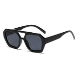 Hiking Women Fashion Polygonal Double Bridge Anti Light Glasses Luxury Minimalist Leopard Pattern Design Eyeglasses UV400