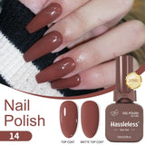 Single-use 15ml gel nail polish, convenient for home or salon manicures, easy to remove.