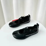 Cross Split Toe Mary Jane Single Shoes Women 2026 New Versatile Flat Ballet Casual Shoes
