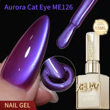 XEIJAYI 1pc 15ML Blue cat eye Nail Gel polish Semi Permanent Nail Art Soaking UV LED Nail Salon DIY Nail Salon Gel