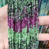 2x2mmNatural Colored Tourmaline Blue Tourmaline Faceted Cube Beads Square Stone Beads for JewelryDIY Making  Gemstone Loose Bea