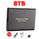 Reliable Slim Storage Device Portable External SSD 1TB 4TB 16TB 128TB High Speed for Notebook Laptop Computer