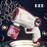 Electric Space Soap Bubble Gun Automatic Bubble Machine Maker Lights Astronaut Outdoor Games Park Toys for Kids Children's Gift