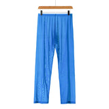 Men's Sleep Bottoms Transparent Mesh Breathable Pajamas for Men Sleepwear Leggings
