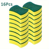 8-50pcs Double-Sided Magic Cleaning Sponge Set Highly Absorbent Rust Remover Pot Scouring Pad Kitchen Cleaning Tools