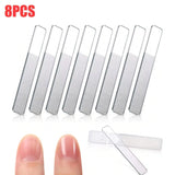 8PCS Portable Nano Glass Nail File, Crystal Glass Nail Polish Nail Care Tool Kit